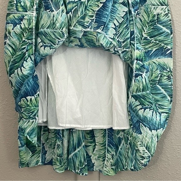 Chaps petite tropical leaf print lined crinkle cotton skirt. Women’s size PL - Picture 5 of 7